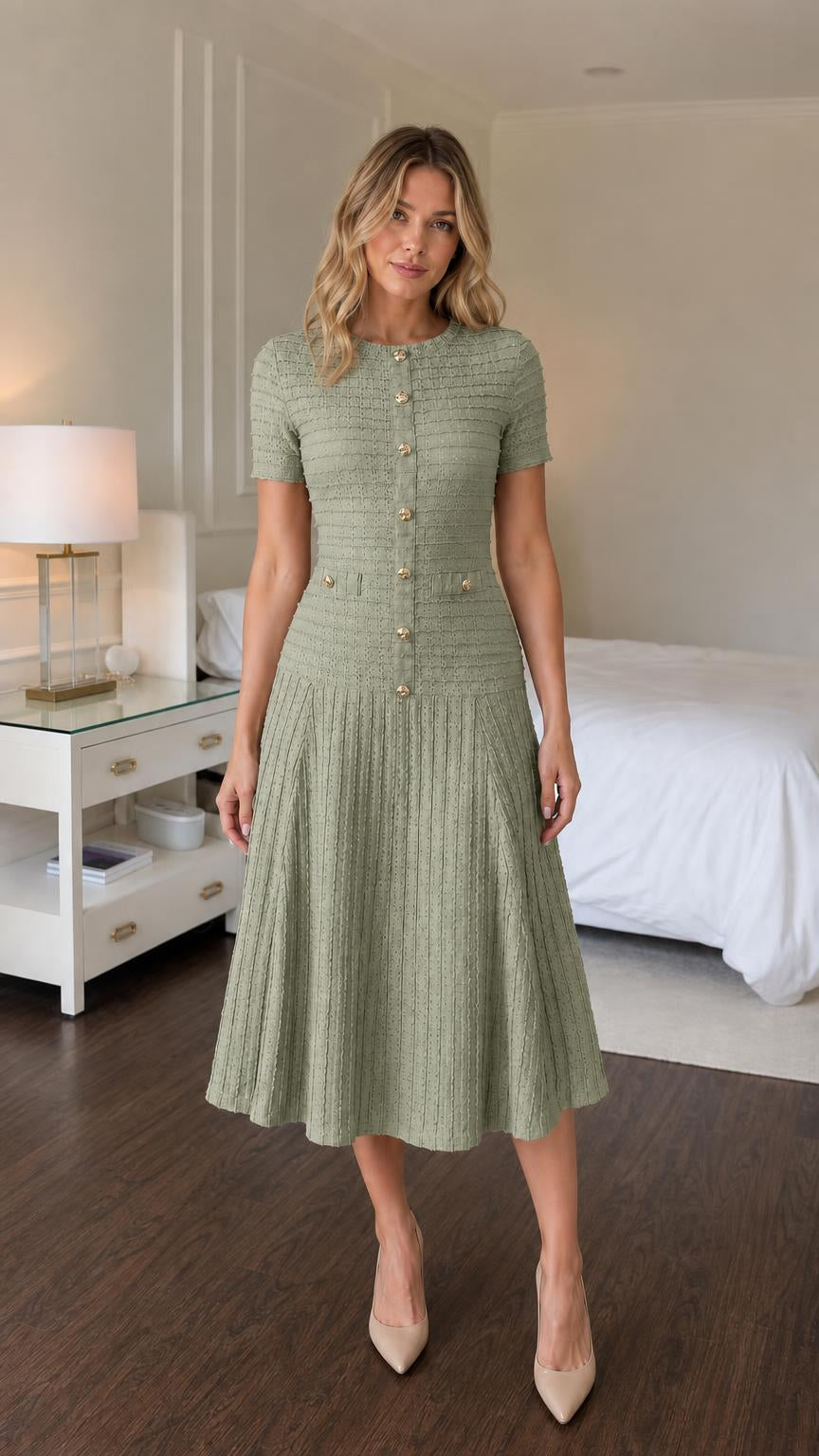 Full front view in sage color variant