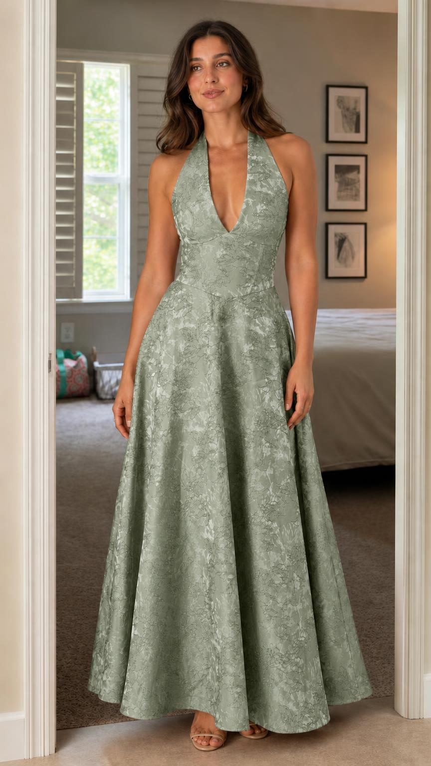 Front view of the sage color variant