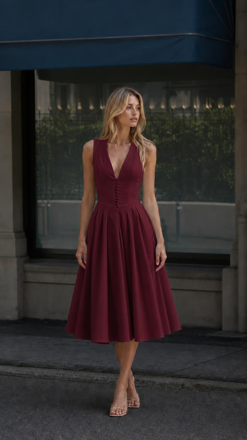 Front full view of the burgundy color variant