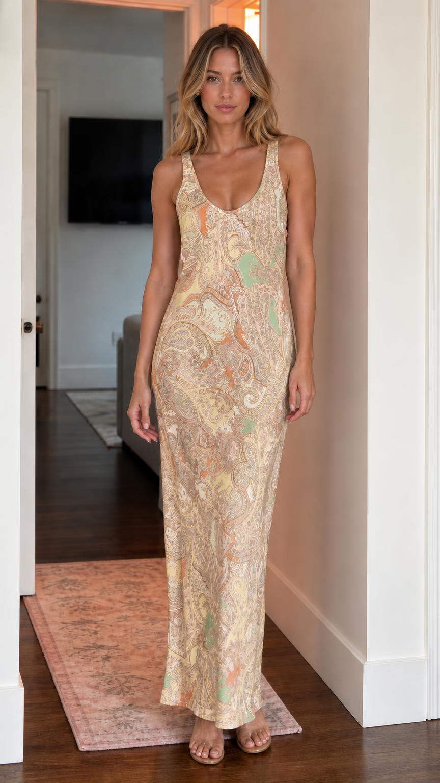Beige paisley color variant