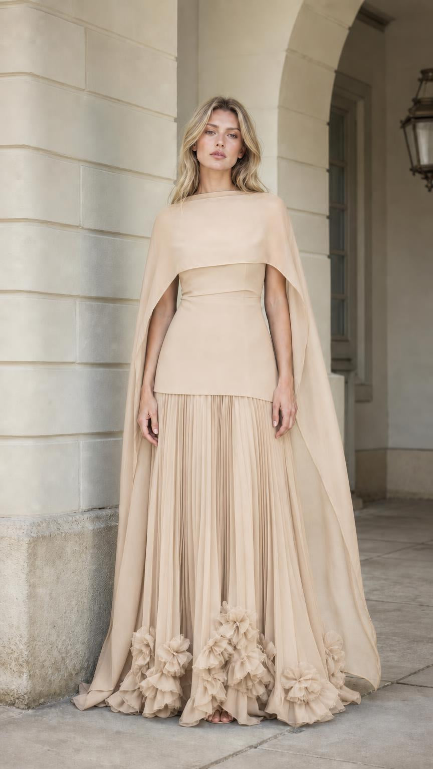 Full front view of champagne color variant