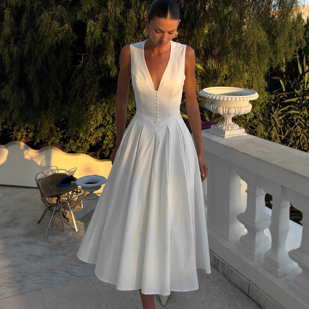 Summer New Womens Slim-fit Casual Dress