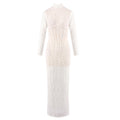 Patterned Sheer Slim-fit Maxi Dress